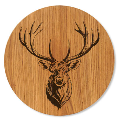 Wandbild mit Hirschkopf - Wanddeko Holz